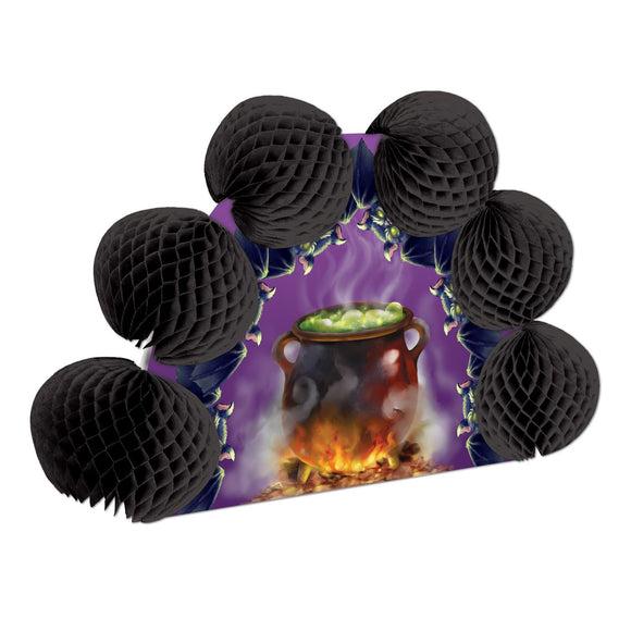 Beistle Cauldron & Bats Pop-Over Centerpiece 10 in  (1/Pkg) Party Supply Decoration : Halloween