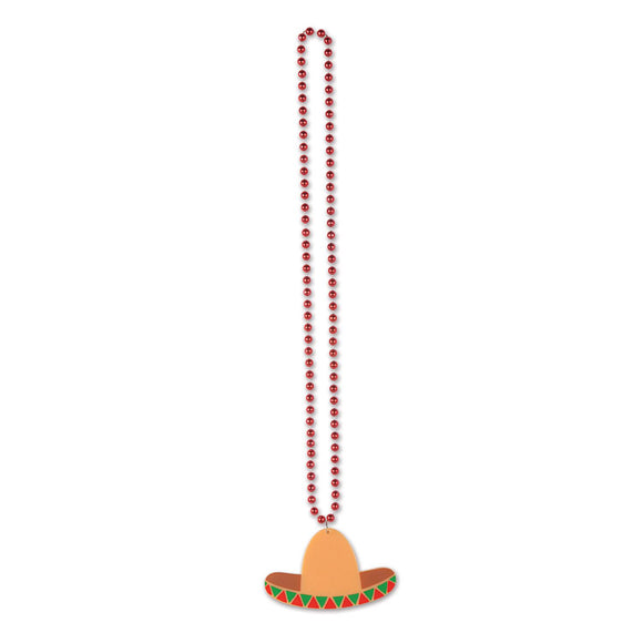 Beistle Beads with Sombrero Medallion - Party Supply Decoration for Fiesta / Cinco de Mayo