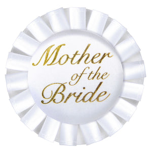 Beistle Mother of the Bride Satin Button - Party Supply Decoration for Wedding