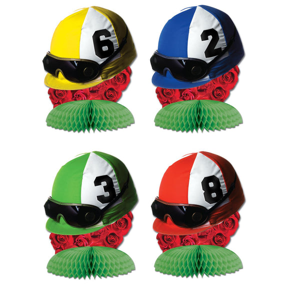 Beistle Jockey Helmet Centerpieces (4/Pkg) Party Supply Decoration : Derby Day