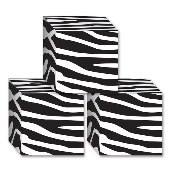 Beistle Zebra Print Favor Boxes - Party Supply Decoration for Jungle
