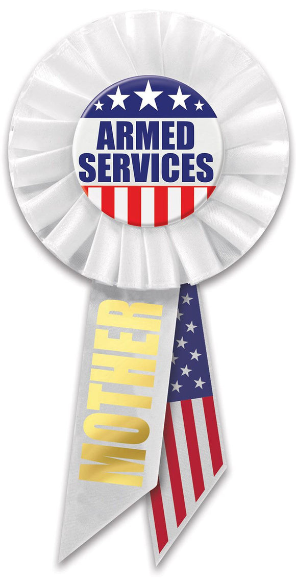 Beistle Armed Services Mother Rosette - Party Supply Decoration for Patriotic