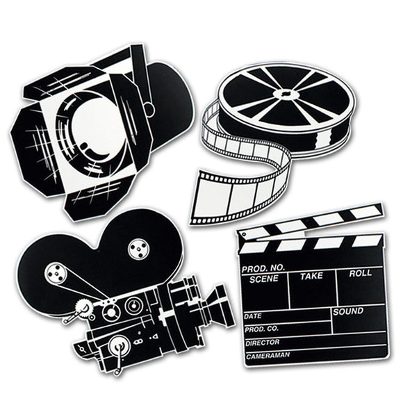 Beistle Movie Set Cutouts (4/pkg)   (4/Pkg) Party Supply Decoration : Awards Night