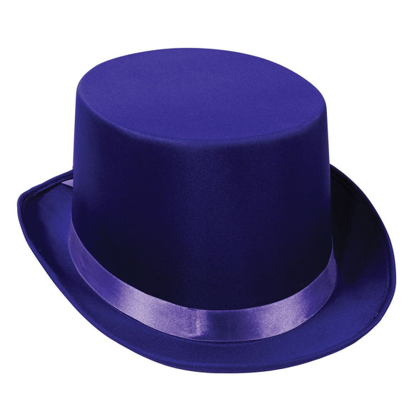 Beistle Purple Satin Deluxe Top Hat   Party Supply Decoration : General Occasion