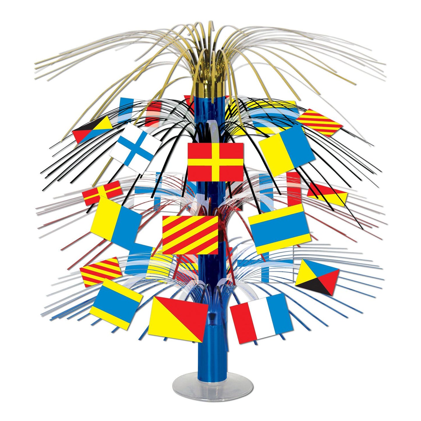 Beistle Nautical Flag Cascade Centerpiece 18 in  (1/Pkg) Party Supply Decoration : Nautical