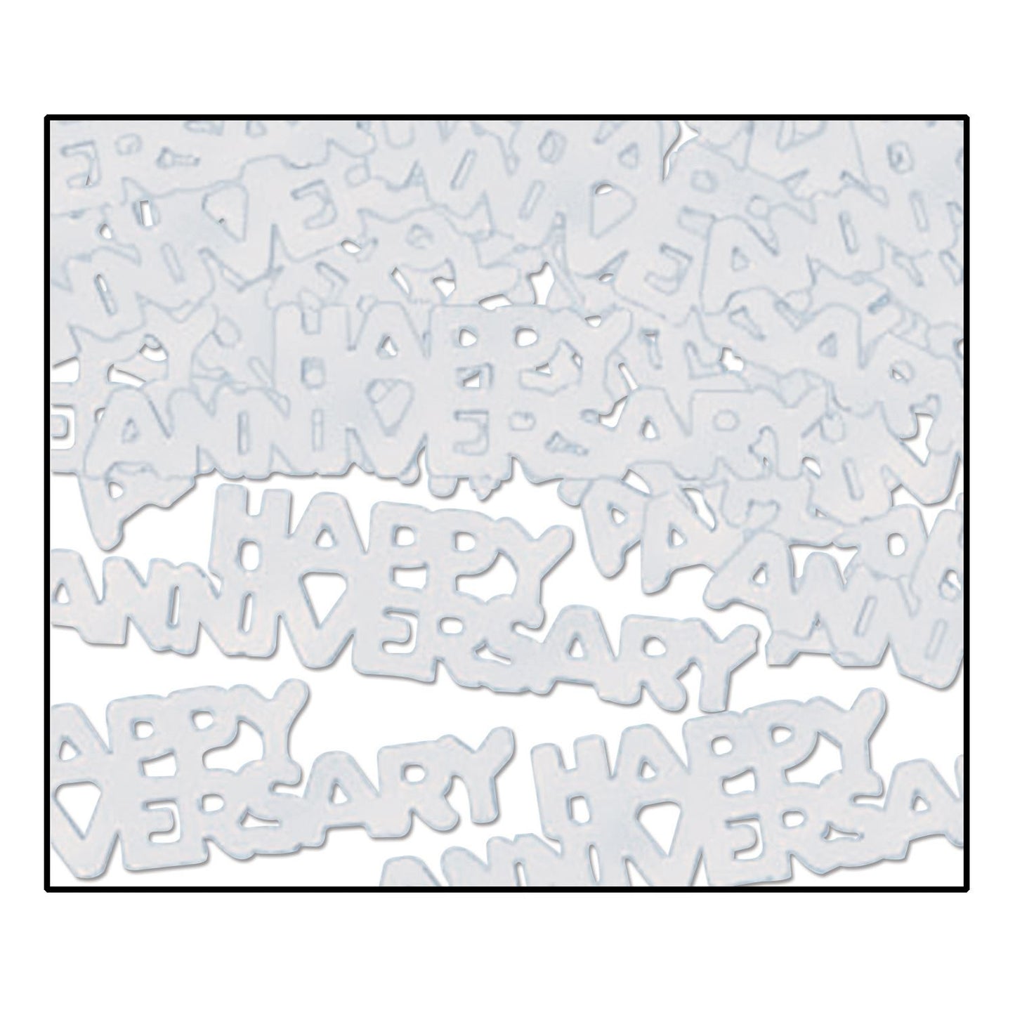 Beistle Silver Happy Anniversary Fanci-Fetti - Party Supply Decoration for Anniversary