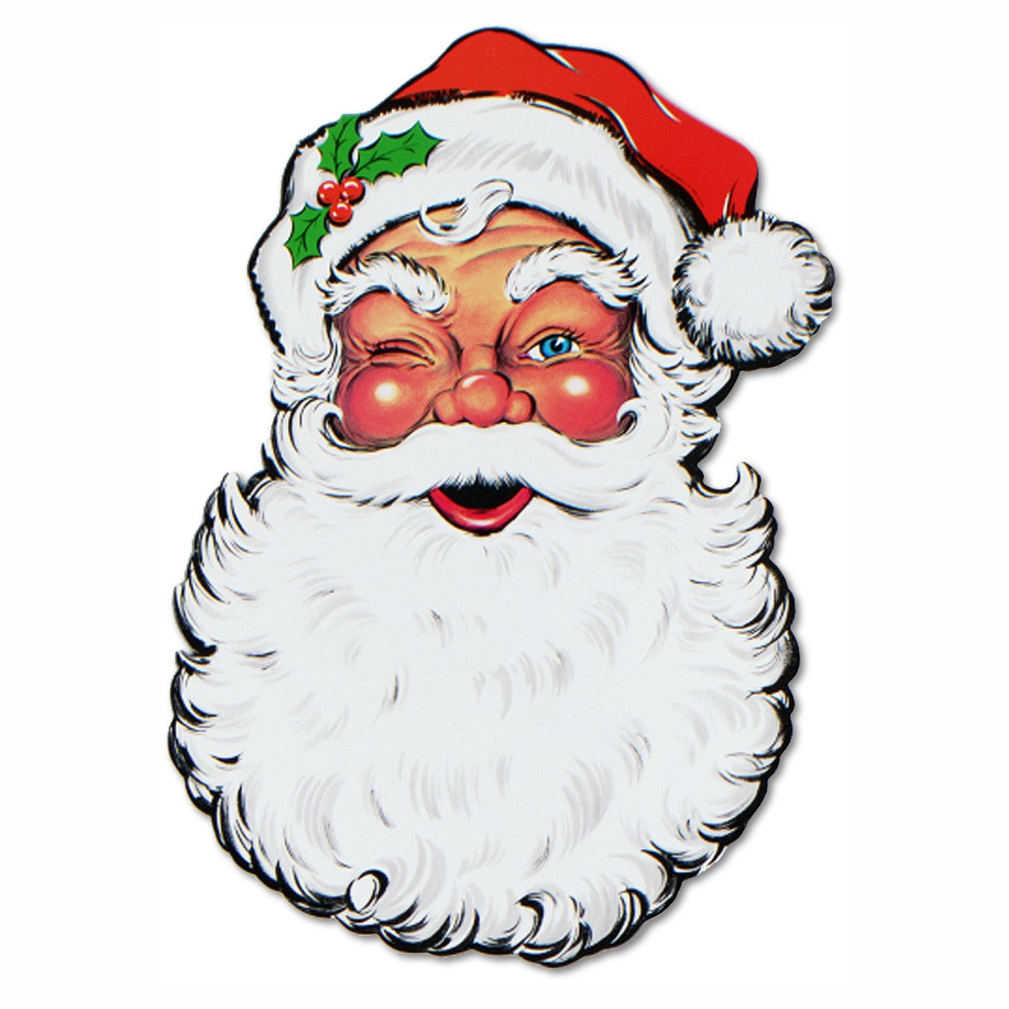 Beistle Santa Face Cutout 26 in   Party Supply Decoration : Christmas/Winter