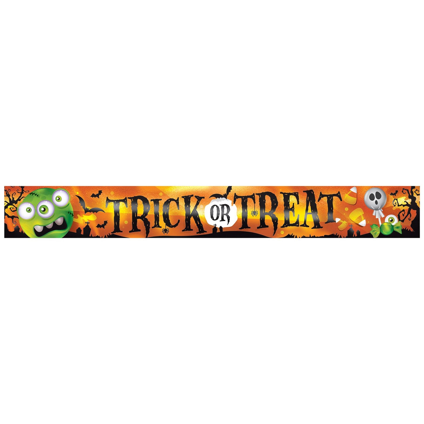 Metallic Trick Or Treat Banner