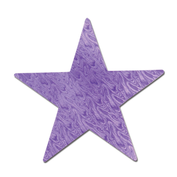 Beistle Purple Embossed Foil Star (5 inch) - Party Supply Decoration for Princess