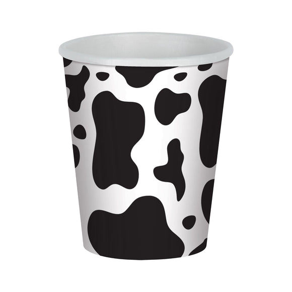 Beistle Cow Print Hot/Cold Cups (8/pkg) - Party Supply Decoration for Farm