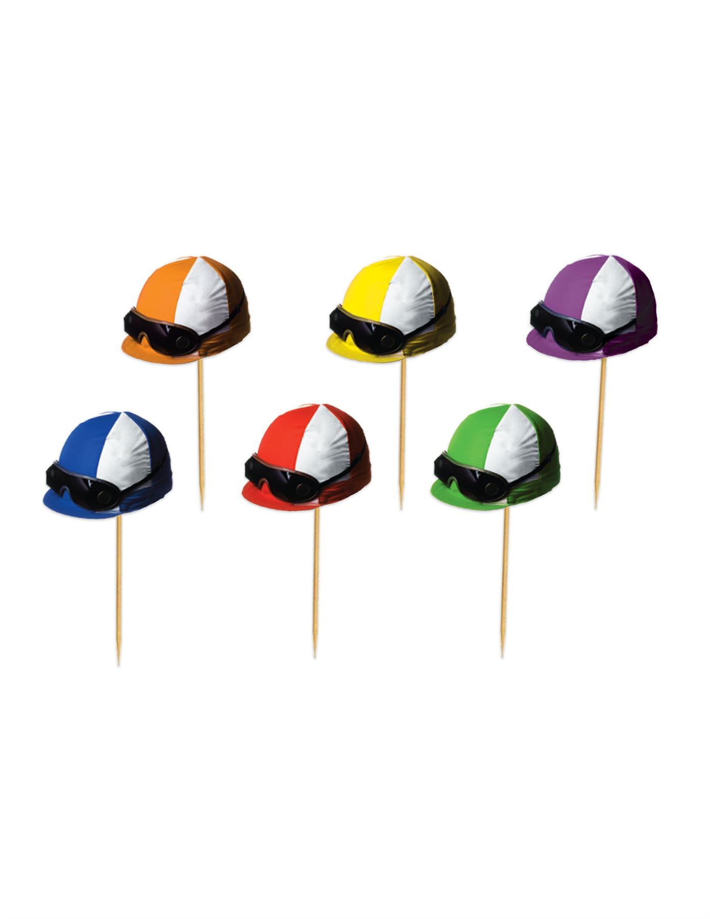 Beistle Jockey Helmet Picks - Party Supply Decoration for Derby Day