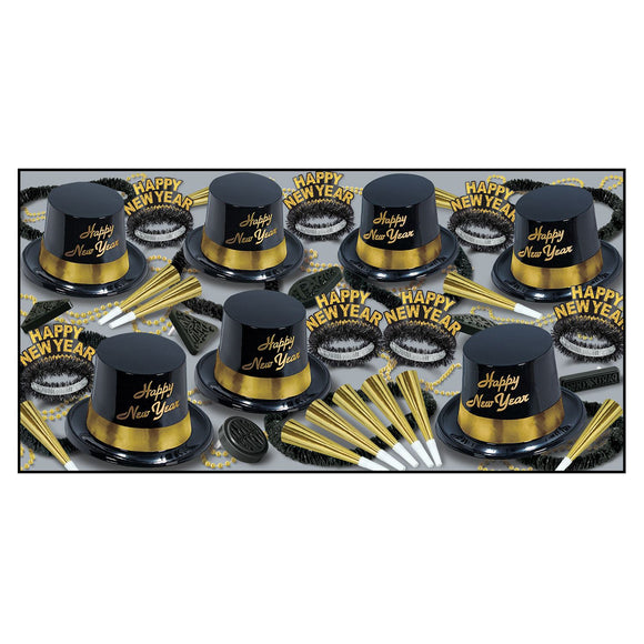 Beistle Gold Legacy New Year Assortment (for 50 people) - Party Supply Decoration for New Years
