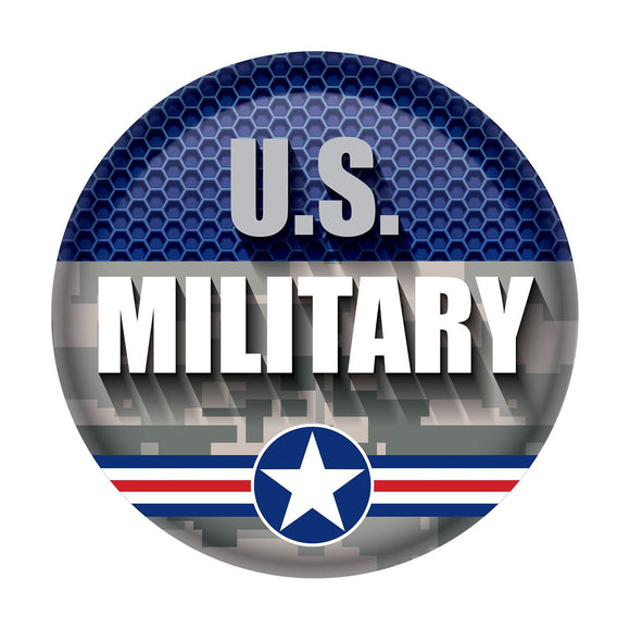 Beistle U S Military Button - Party Supply Decoration for Patriotic