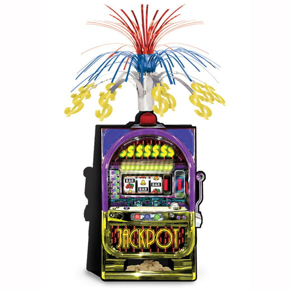 Beistle Slot Machine Centerpiece 15 in  (1/Pkg) Party Supply Decoration : Casino