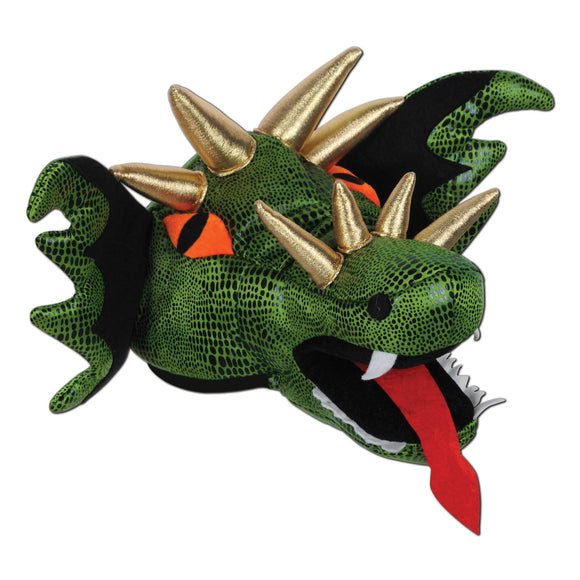 Beistle Plush Dragon Hat  (1/Card) Party Supply Decoration : Medieval