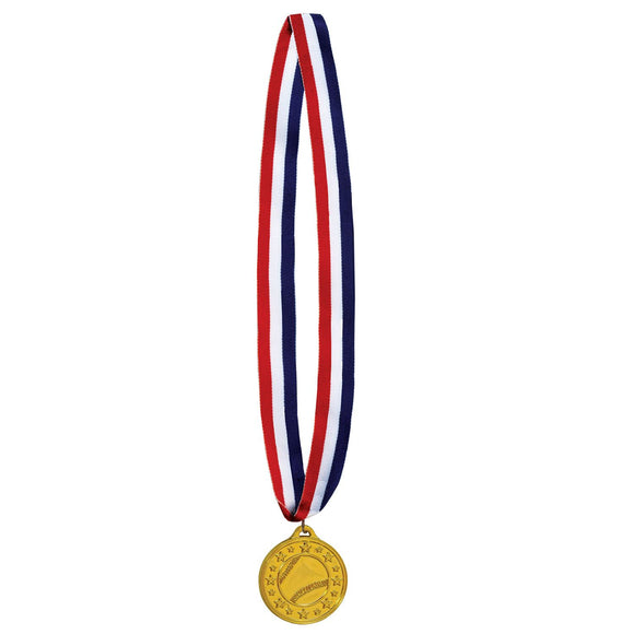 Beistle Baseball Medal w/Ribbon - Party Supply Decoration for Baseball