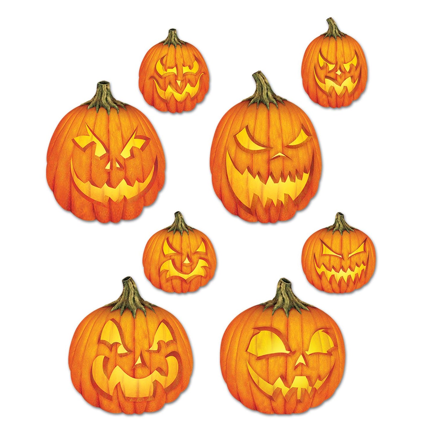 Beistle Scary J-O-L Cutouts 14 in  (4/Pkg) Party Supply Decoration : Halloween