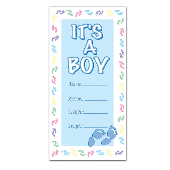 Beistle It's A Boy Door Cover - Party Supply Decoration for Baby Shower