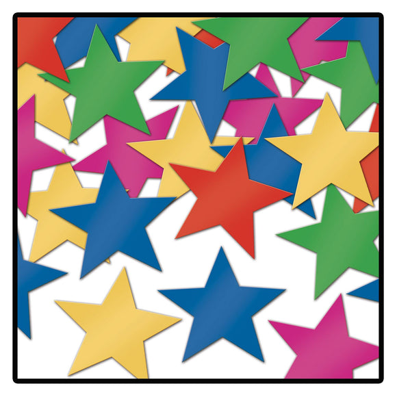 Beistle Multi-Color Fanci-Fetti Stars - Party Supply Decoration for General Occasion