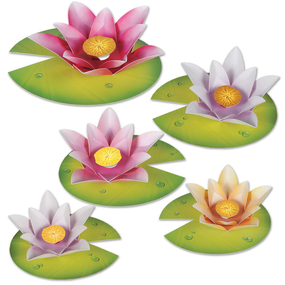 Beistle Water Lily Paper Flowers - Party Supply Decoration for Spring/Summer