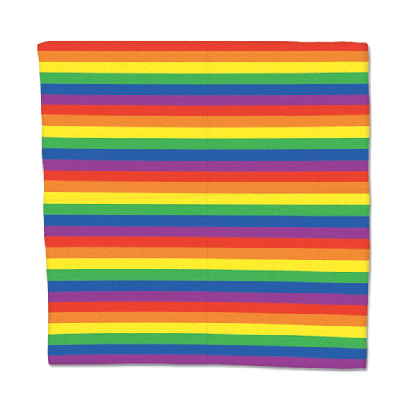 Beistle Rainbow Bandana 22 in  x 22 in  (1/Pkg) Party Supply Decoration : Rainbow
