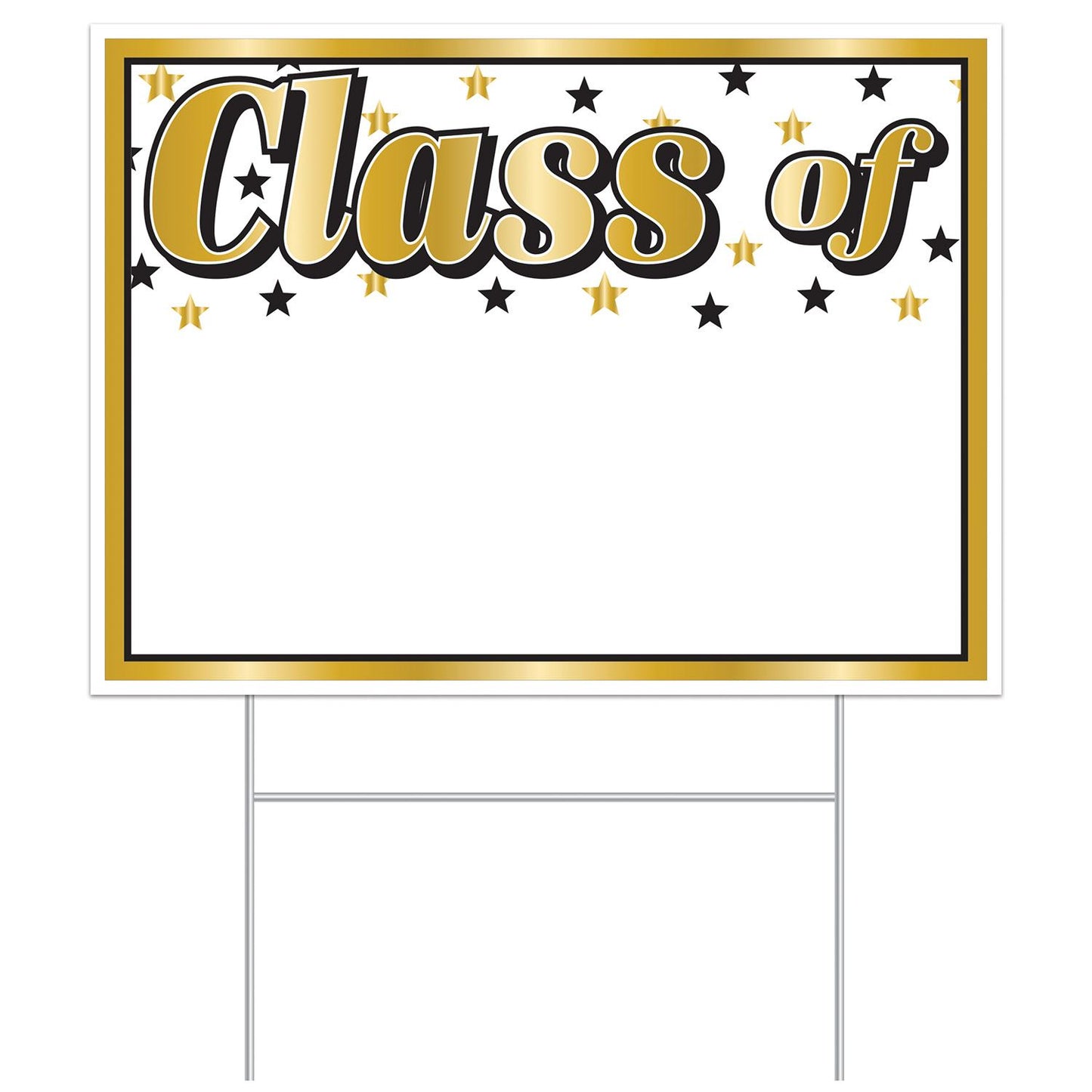 Beistle All Weather  in Class Of in  Yard Sign 110.5 in  x 150.5 in  (1/Pkg) Party Supply Decoration : Graduation