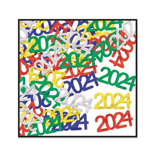 Beistle Fanci-Fetti "2024" Silhouettes - Party Supply Decoration for New Years