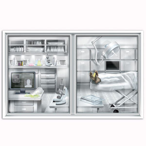 Beistle PSI Laboratory & Morgue Insta-View - Party Supply Decoration for Crime Scene