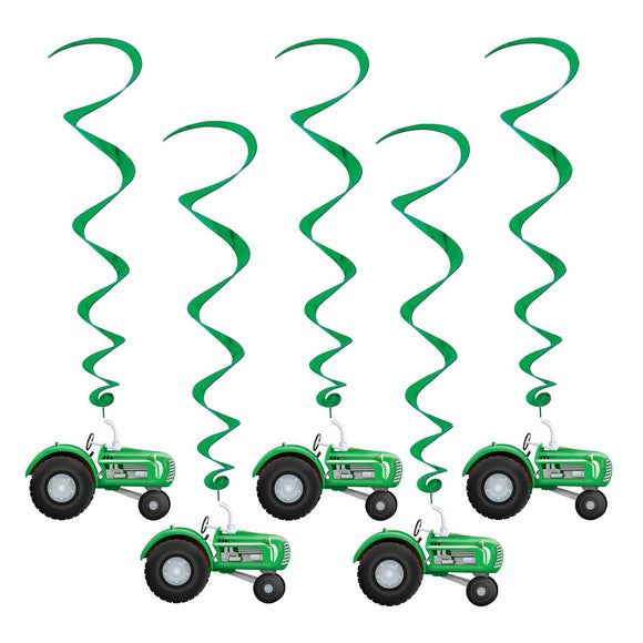 Beistle Tractor Whirls (5/pkg) - Party Supply Decoration for Farm