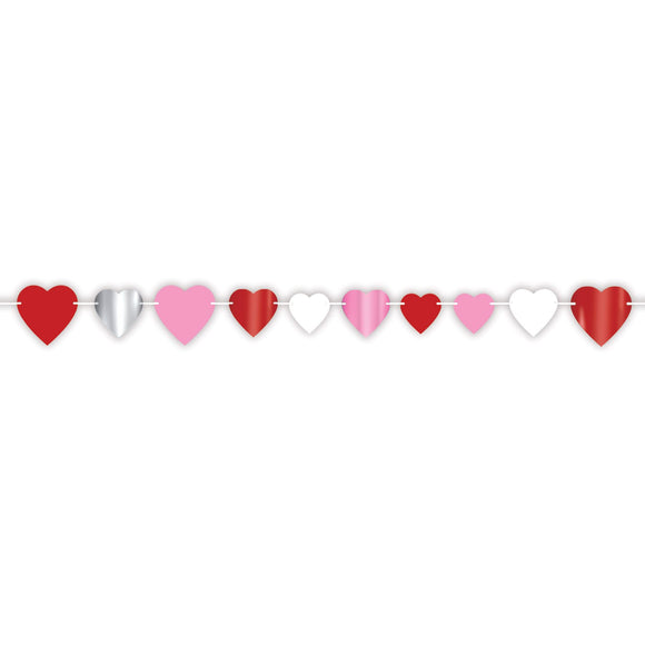 Beistle Heart Streamer 7 in  x 6' (1/Pkg) Party Supply Decoration : Valentines