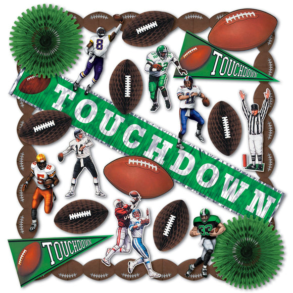 Beistle Football Party Decorating Kit - Party Supply Decoration for Football