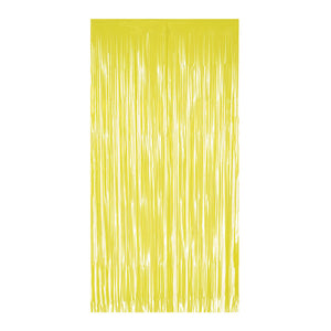 Beistle 1-Ply Plastic Fringe Curtain - Yellow - Party Supply Decoration for General Occasion