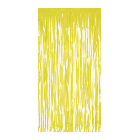 Beistle 1-Ply Plastic Fringe Curtain - Yellow - Party Supply Decoration for General Occasion