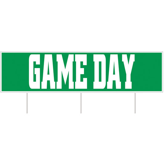 Beistle All Weather Jumbo Game Day Yard Sign 110.75 in  x 3' 11 in  (1/Pkg) Party Supply Decoration : Football