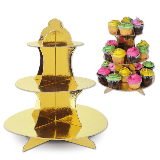 Beistle Metallic Cupcake Stand - Party Supply Decoration for General Occasion
