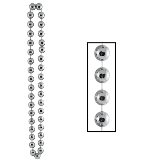 Beistle Silver Jumbo Party Beads (1/pkg) - Party Supply Decoration for General Occasion