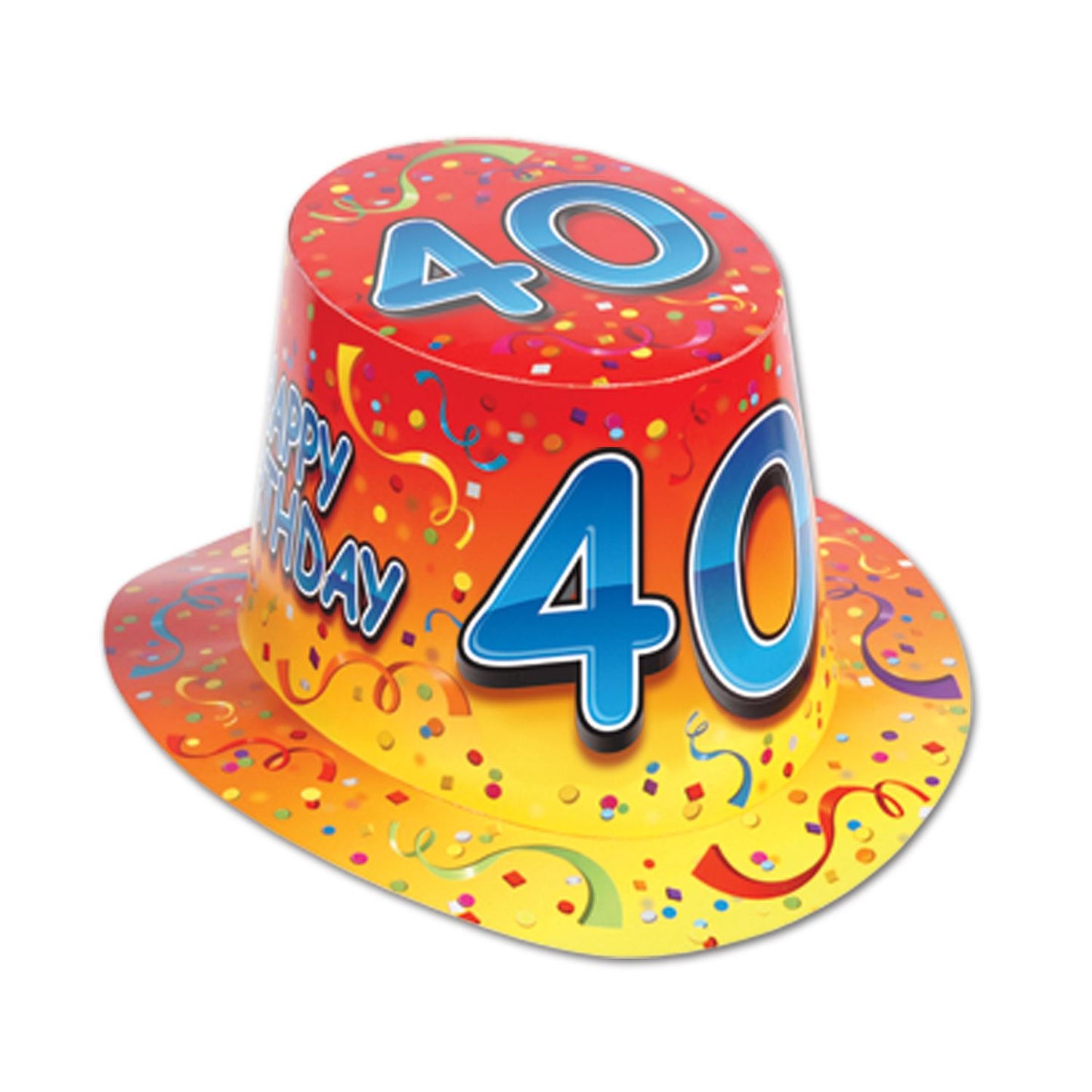 Beistle Happy  in 40 in  Birthday Hi-Hat   Party Supply Decoration : Birthday-Age Specific