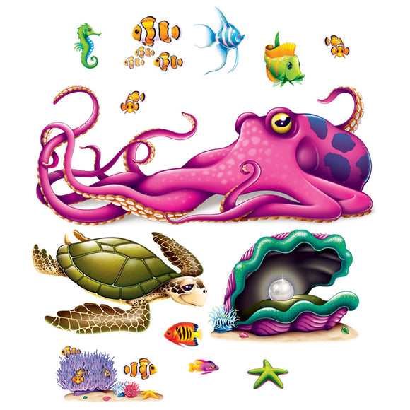 Beistle Sea Creature Props (13/pkg) - Party Supply Decoration for Under The Sea