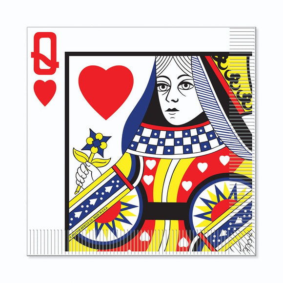 Beistle Queen Of Hearts Luncheon Napkins - Party Supply Decoration for Casino