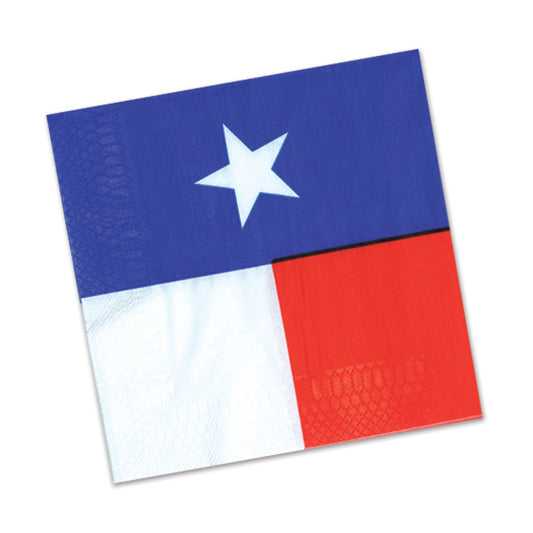 Beistle Texas State Flag Lunch Napkins (16/pkg) - Party Supply Decoration for Western