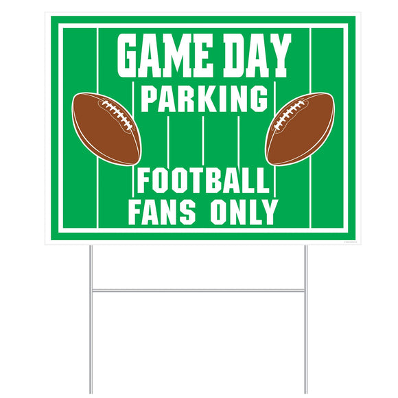 Beistle All Weather Game Day Parking Yard Sign 110.5 in  x 150.5 in  (1/Pkg) Party Supply Decoration : Football