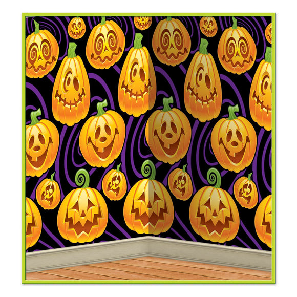 Beistle Jack-O-Lantern Backdrop 4' x 30' (1/Pkg) Party Supply Decoration : Halloween