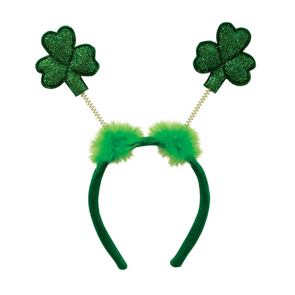 Beistle Glittered Shamrock Boppers  (1/Card) Party Supply Decoration : St. Patricks