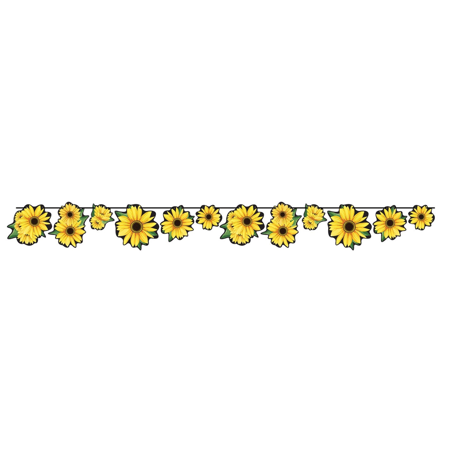 Beistle Sunflower Streamer 60.75 in  x 6' (1/Pkg) Party Supply Decoration : Spring/Summer