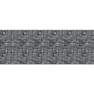 Beistle Stone Wall Backdrop 4' x 30' (1/Pkg) Party Supply Decoration : Halloween