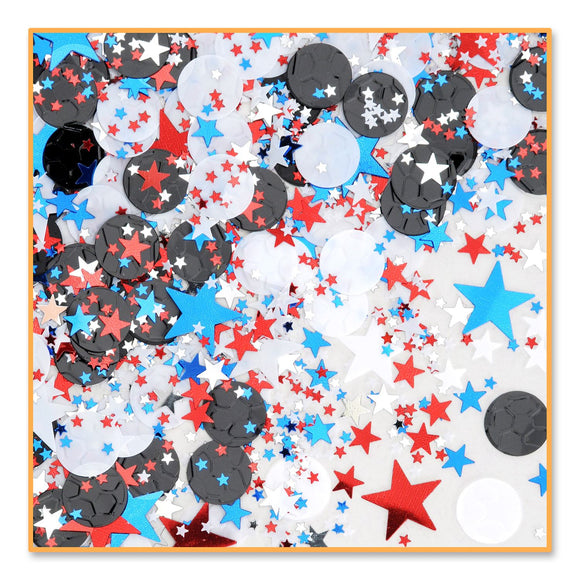 Beistle Soccer Star Confetti - Party Supply Decoration for Soccer