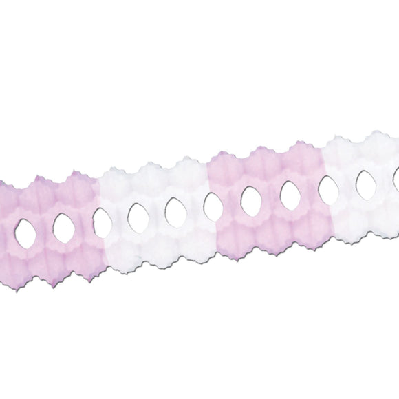 Beistle Pink and White Arcade Garland - Party Supply Decoration for General Occasion