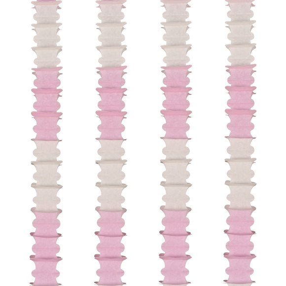 Beistle Ceiling Drops - Pink and White - Party Supply Decoration for General Occasion