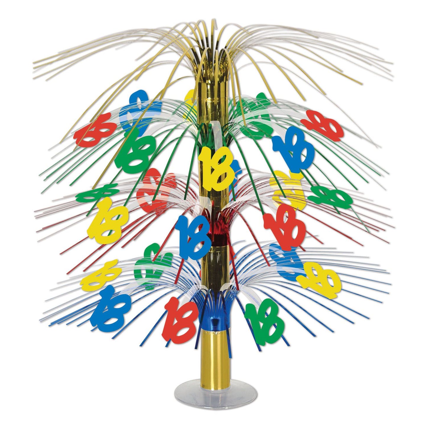 Beistle 18th Cascade Centerpiece 18 in  (1/Pkg) Party Supply Decoration : Birthday-Age Specific