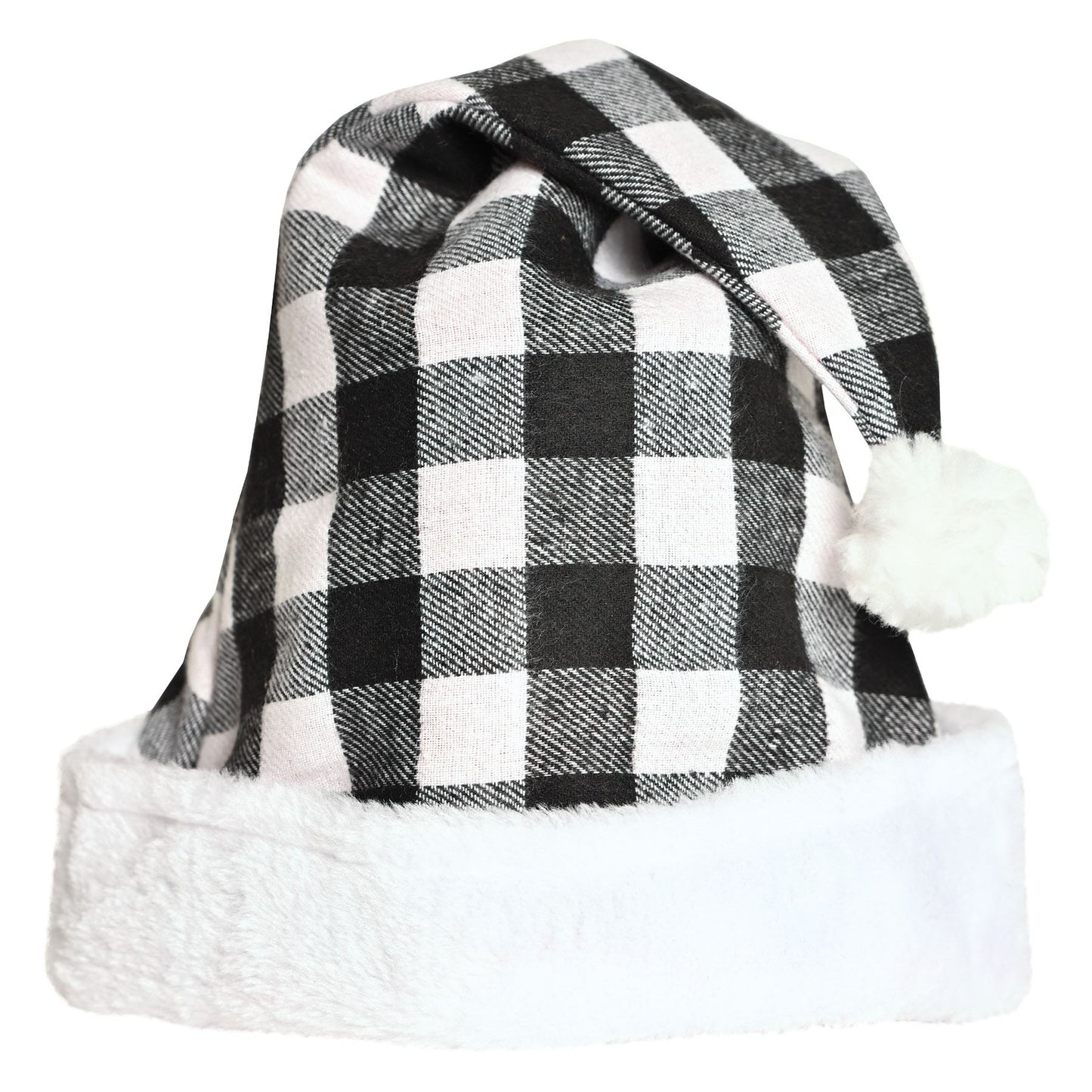 Beistle Plaid Santa Hat - Black & White  (1/Card) Party Supply Decoration : Christmas/Winter